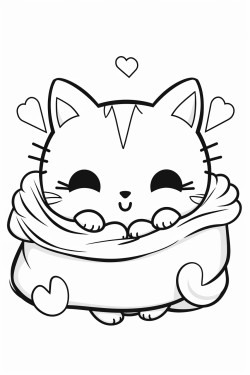 kawaii cats snuggling