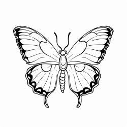 colouring book for kidsbutterflies