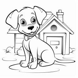 dog with 20 legs and a doghouse the size of an excavator