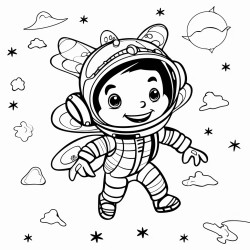 tiny yellowjacket wasps flying in space as astronauts