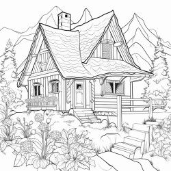 imagine and sketch a place where you feel completely at peacea cozy cabin a mountain retreat or a secret garden