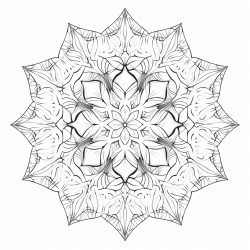 polygonal fractals  fractal patterns of polygons forming a complex mandala symmetrical