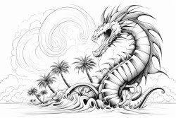palm trees tornado dragons