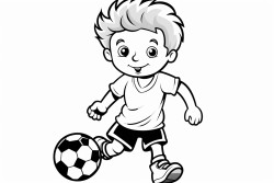 junge spielt fussball