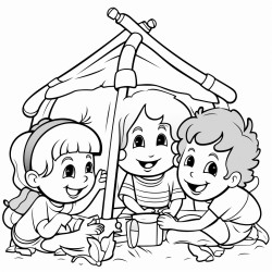 kindy kids playing on a play fort