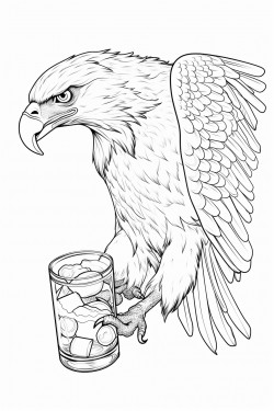 eagle drinking vodka