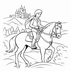 un hrisson qui monte  cheval
