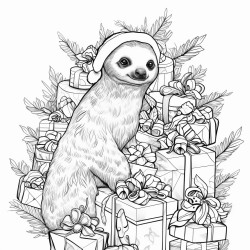 sloth christmas shopping