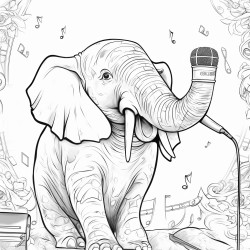 elephant singing at the karaoke