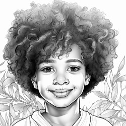5 year old black boy with curly hair