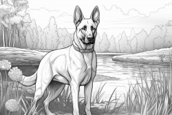dog from the breed belgian malinois