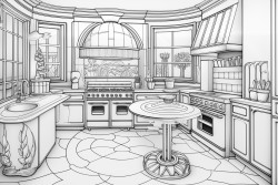 art deco kitchen