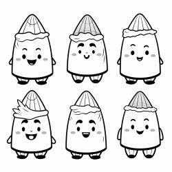 7candy corn characters