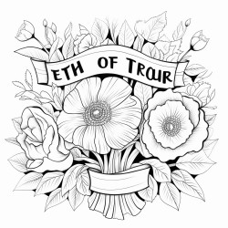 coloring page that features the quote you are stronger than you think and flowers