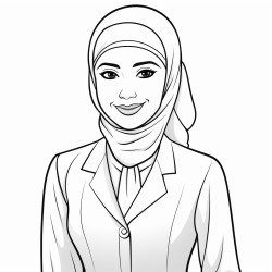 can you draw a flight attendantcan you draw a beautiful muslimah who travels the world