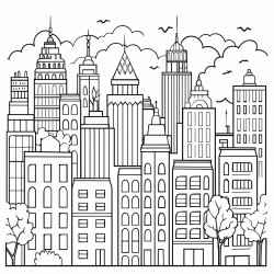 coloring page about citys noise