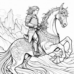 medieval knight riding a dragon