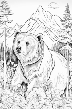 une fe qui dort contre un ours en forest