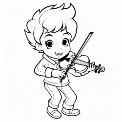 jovem tocando violino