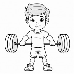 kid with a barbell