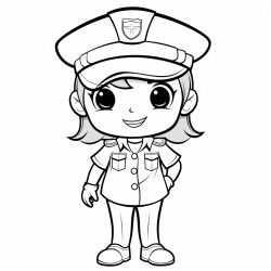 police woman playing with