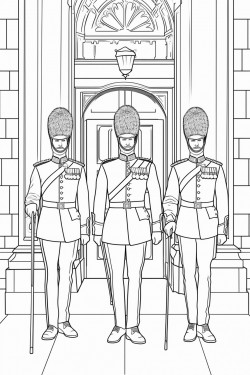uk kings guard in changing ceremony
