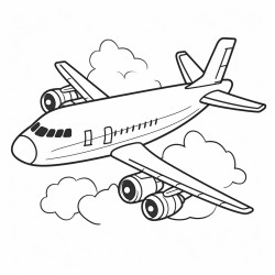 aeroplane with clouds