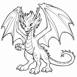 grand dragon with its wings spread