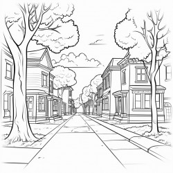 a street with trees