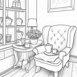 cozy corner with daily utensils relaxing environment