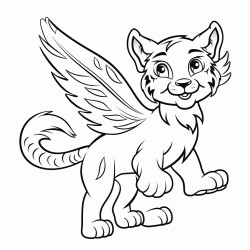 tiger with wings and beak