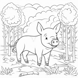a pig in the forest