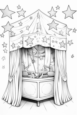 voting booth filled with stars