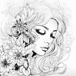 abstrakcyjne ksztaty na bazie koa z napisem mio jest z boga na rodku