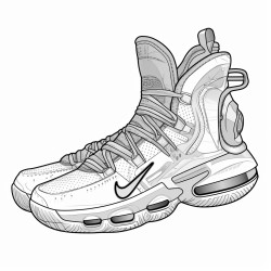 a hightech basketball shoe with a carbon fiber upper and a responsive cushioning system