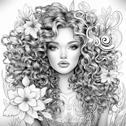 person with curly beautiful hair