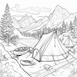 a camping site in the mountains