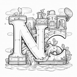 capital english alphabet black and white