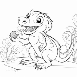 plum eats a lizard