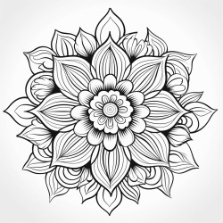 mandala blossom coloring page