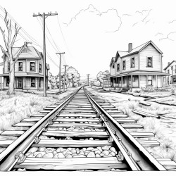 abandoned railroad crossing intersection