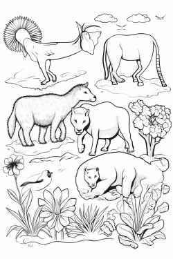 nature including rainbow kids plants animals
