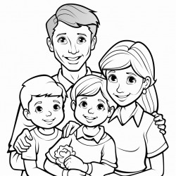 una familia compuesta por hijos tres varones de 12 aos  y 13 aos de edad y mam de 55 aos y pap