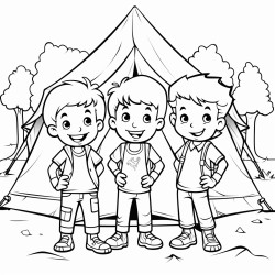 friends on a camping trip