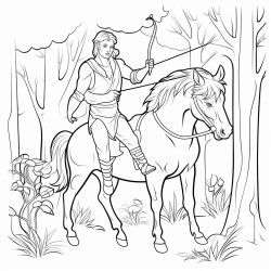 a centaur in the forest who wants to shoot with a bow and arrow