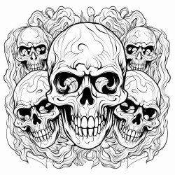 creepy dark skulls