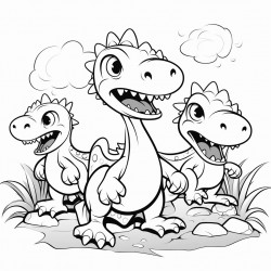 dinosaurios con escabadoras para ninos lindos