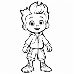un coloriage avec un code couleur avec le mot mikail