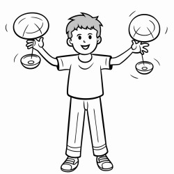 person juggling plates