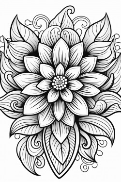 a mesmerizing mandala intricate geometric patterns forming delicate floral shapes at the center